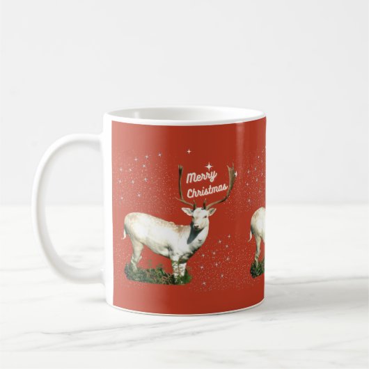 Vrolijk Kerstfeest Red Deer Mok (Links)