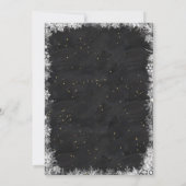 Vrolijk kerstfeest Red Floral Chalkboard Kaart (Achterkant)