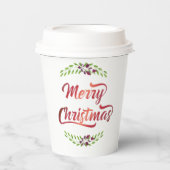 Vrolijk kerstfeest Red ID293 Papieren Bekers (Voorkant)