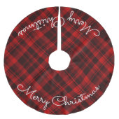 Vrolijk kerstfeest Red Pset Tartan Kerstboom Rok (Voorkant)