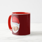 Vrolijk Kerstfeest Red Santa Hat Baby Vakantie Mok (Voorkant links)