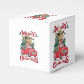 Vrolijk kerstfeest  Red Santa Truck Bedankdoosjes (Voorkant Zijde)