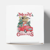 Vrolijk kerstfeest  Red Santa Truck Bedankdoosjes (Bovenkant)