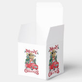 Vrolijk kerstfeest  Red Santa Truck Bedankdoosjes (Geopend)