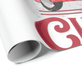 Vrolijk kerstfeest  Red Santa Truck Cadeaupapier (Rol Hoek)