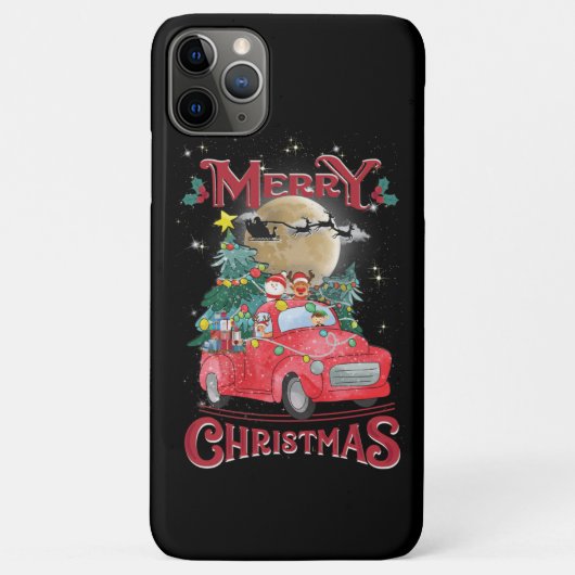 Vrolijk kerstfeest  Red Santa Truck Case-Mate iPhone Case (Achterkant)
