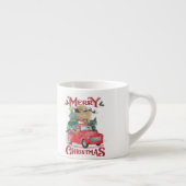 Vrolijk kerstfeest Red Santa Truck Espresso Kop (Rechts)