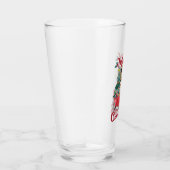 Vrolijk kerstfeest  Red Santa Truck Glas (Rechts)