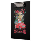 Vrolijk kerstfeest  Red Santa Truck Klembord (Links)