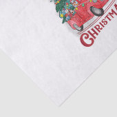 Vrolijk kerstfeest Red Santa Truck Tissuepapier (Detail)