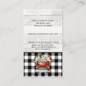 Vrolijk kerstfeest  Red Truck Business Visitekaartje (Achterkant)