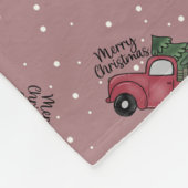 Vrolijk kerstfeest  Red Truck Fleece Deken (Hoek)