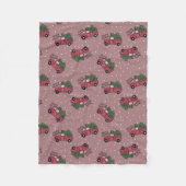 Vrolijk kerstfeest  Red Truck Fleece Deken (Voorkant)