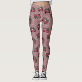 Vrolijk kerstfeest  Red Truck Leggings