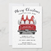 Vrolijk kerstfeest  Red Truck Moving Aankondiging (Voorkant)