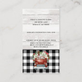 Vrolijk kerstfeest  Red Truck Visitekaartje (Achterkant)