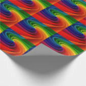 VROLIJK KERSTFEEST REGENBOOG CADEAUPAPIER (Hoek)