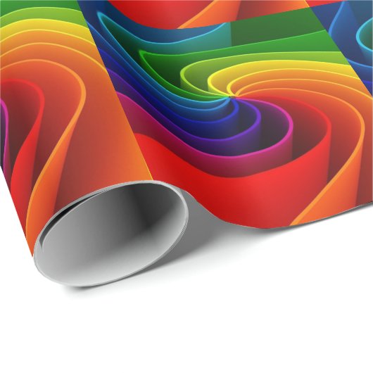 VROLIJK KERSTFEEST REGENBOOG CADEAUPAPIER (Rol Hoek)