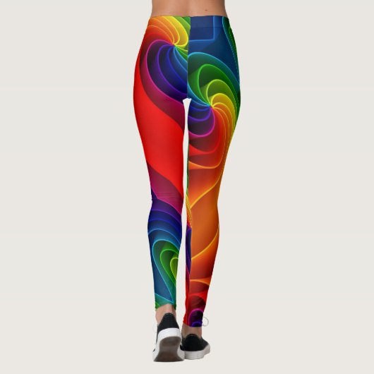 VROLIJK KERSTFEEST REGENBOOG LEGGINGS (Achterkant)