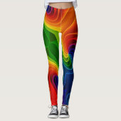 VROLIJK KERSTFEEST REGENBOOG LEGGINGS (Voorkant)