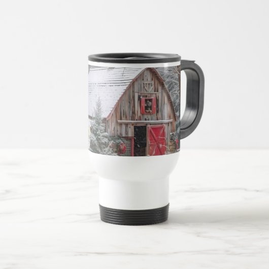 Vrolijk kerstfeest reisbeker (Voorkant rechts)