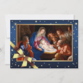 Vrolijk kerstfeest. Religieuze fijne kerstKaarten Feestdagenkaart (Voorkant)