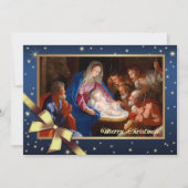 Vrolijk kerstfeest. Religieuze fijne kerstKaarten Feestdagenkaart (Voorkant)