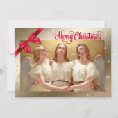 Vrolijk kerstfeest. Religieuze Fine Art Kerst Kaar Feestdagenkaart (Voorkant)