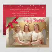 Vrolijk kerstfeest. Religieuze Fine Art Kerst Kaar Feestdagenkaart (Voorkant / Achterkant)