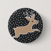 Vrolijk kerstfeest - rendieren ronde button 5,7 cm (Voorkant)