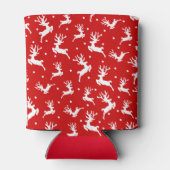 Vrolijk kerstfeest rendieren rood blikjeskoeler (Achterkant)