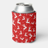 Vrolijk kerstfeest rendieren rood blikjeskoeler (Blikje Achterkant)