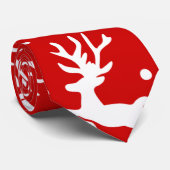 Vrolijk kerstfeest rendieren rood stropdas (Opgerold)