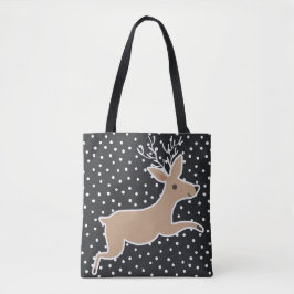 Vrolijk kerstfeest - rendieren tote bag