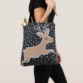 Vrolijk kerstfeest - rendieren tote bag (Dichtbij)