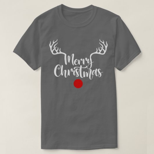 Vrolijk kerstfeest, rendierhoorn, vrolijk kerstfee t-shirt (Design voorkant)
