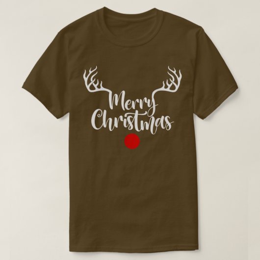Vrolijk kerstfeest, rendierhoorn, vrolijk kerstfee t-shirt (Design voorkant)