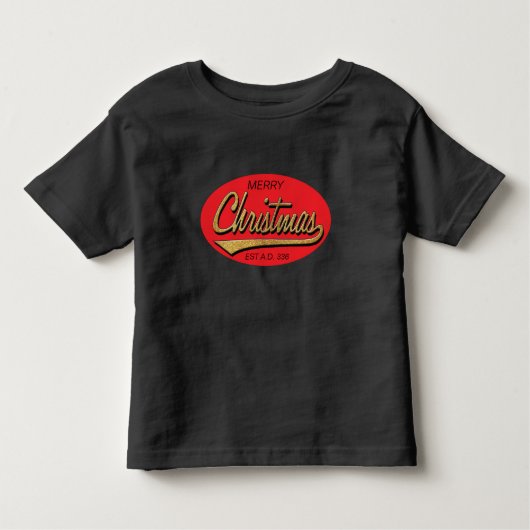 Vrolijk kerstfeest "Retro Est A.D. 336" peuter Shi Kinder Shirts (Voorkant)