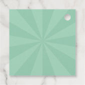 Vrolijk Kerstfeest retro groovy 3d ontwerp tekst Bedankjes Labels (Achterkant)