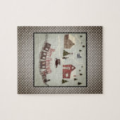 Vrolijk kerstfeest, retro legpuzzel (Horizontaal)