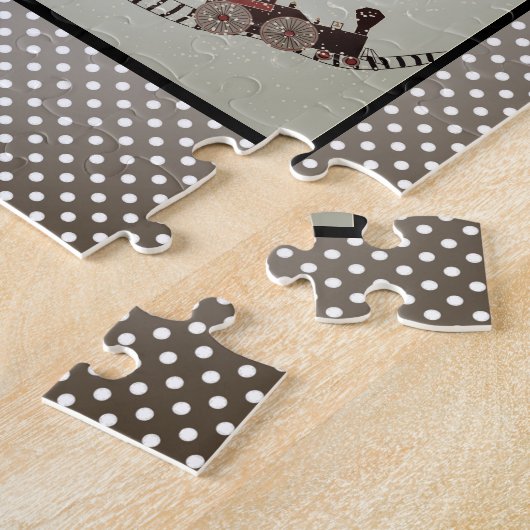 Vrolijk kerstfeest, retro legpuzzel (Zijkant)