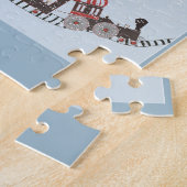 Vrolijk kerstfeest, retro legpuzzel (Zijkant)