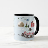 Vrolijk kerstfeest, retro mok (Voorkant rechts)