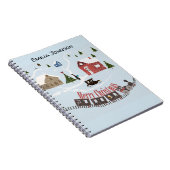 Vrolijk kerstfeest, retro notitieboek (Rechterzijde)