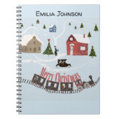 Vrolijk kerstfeest, retro notitieboek (Voorkant)