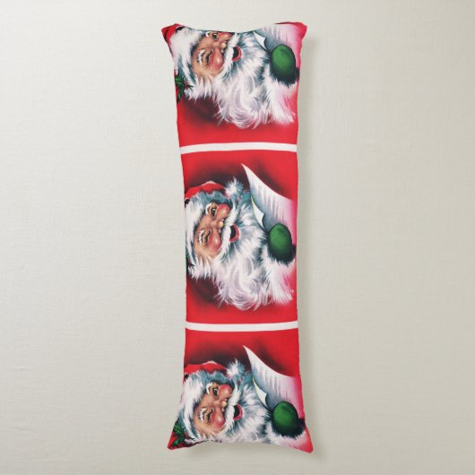 Vrolijk kerstfeest, , retro, Santa claus, gelukkig Lichaamskussen (Voorkant Verticaal)