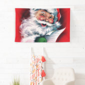 Vrolijk kerstfeest, , retro, Santa claus, gelukkig Spandoek (Insitu)