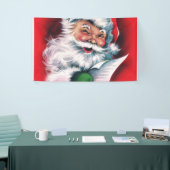 Vrolijk kerstfeest, , retro, Santa claus, gelukkig Spandoek (Beurs)