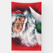 Vrolijk kerstfeest, , retro, Santa claus, gelukkig Spandoek (Verticaal)