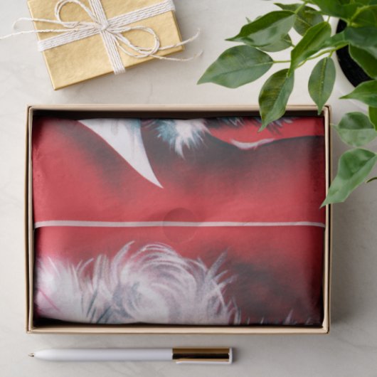 Vrolijk kerstfeest, , retro, Santa claus, gelukkig Tissuepapier (Geschenk)